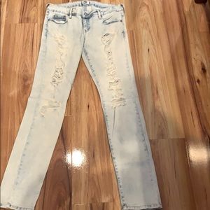 “Tokyo Darling” bleached jeans size 6